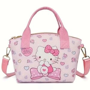 Hello Kitty Pink Mini Bag with Heart Accents-NIP